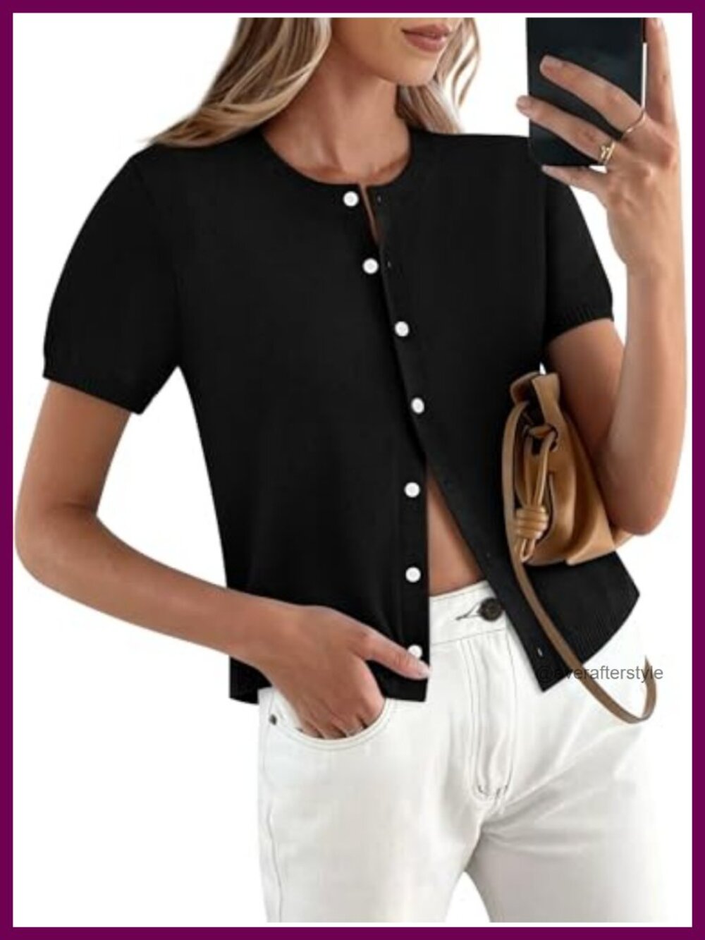 Ultra Soft Cropped Cardigan Women's Short Sleeve Knit Button Up Sweater